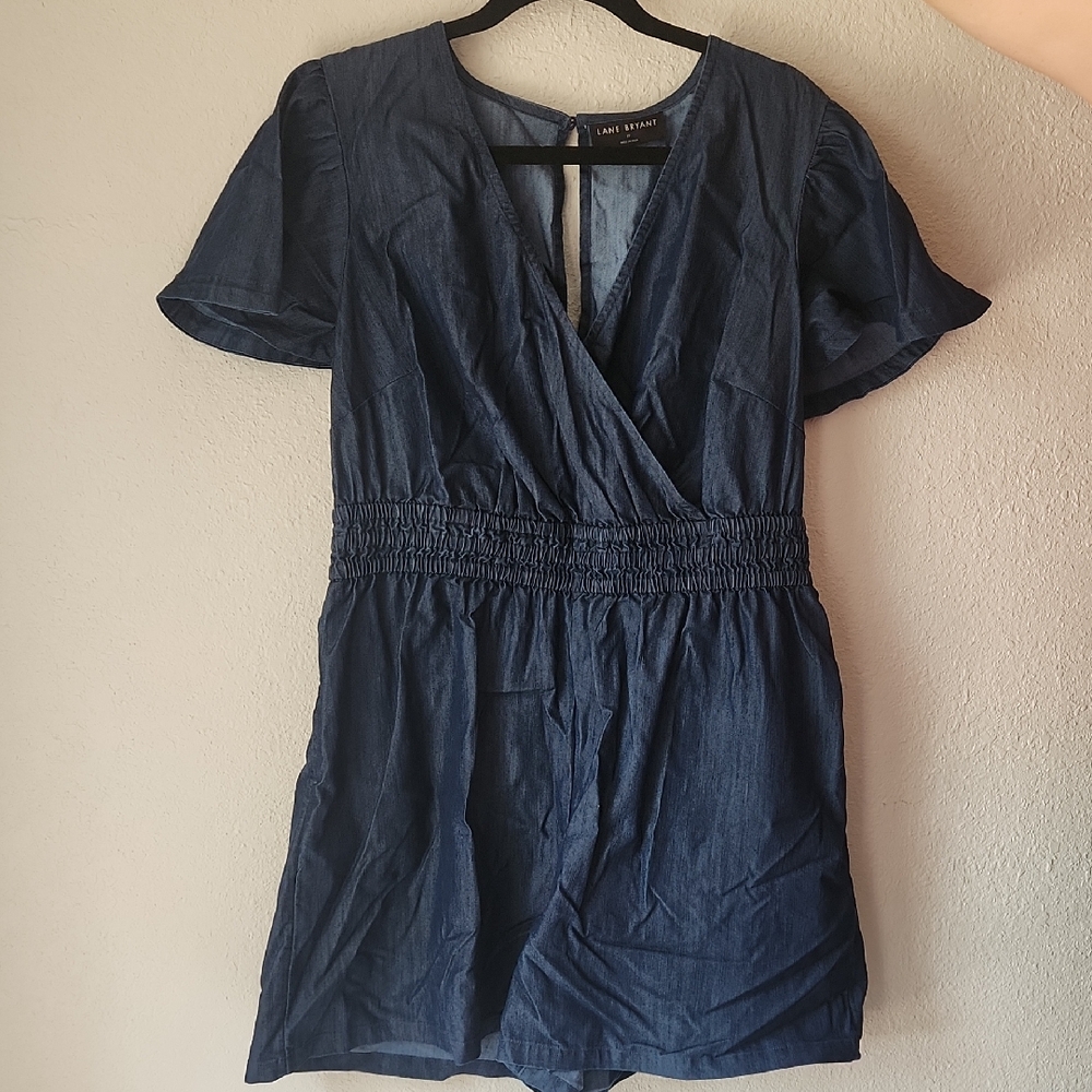 Lane Bryant Denim Romper 12w/14